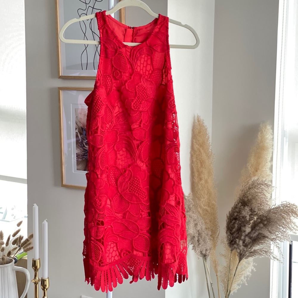 Lovers + Friends Red Lace Dress